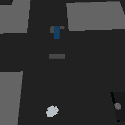 Parked Blue Utility Truck software-rendered follow capture